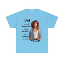 Load image into Gallery viewer, I am Women Affirmations Tshirt Brunette